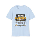 Some Assembly Required T-Shirt — Retro Mechanic Wrench Design (Includes “Built With Love and Several Bad Words”)