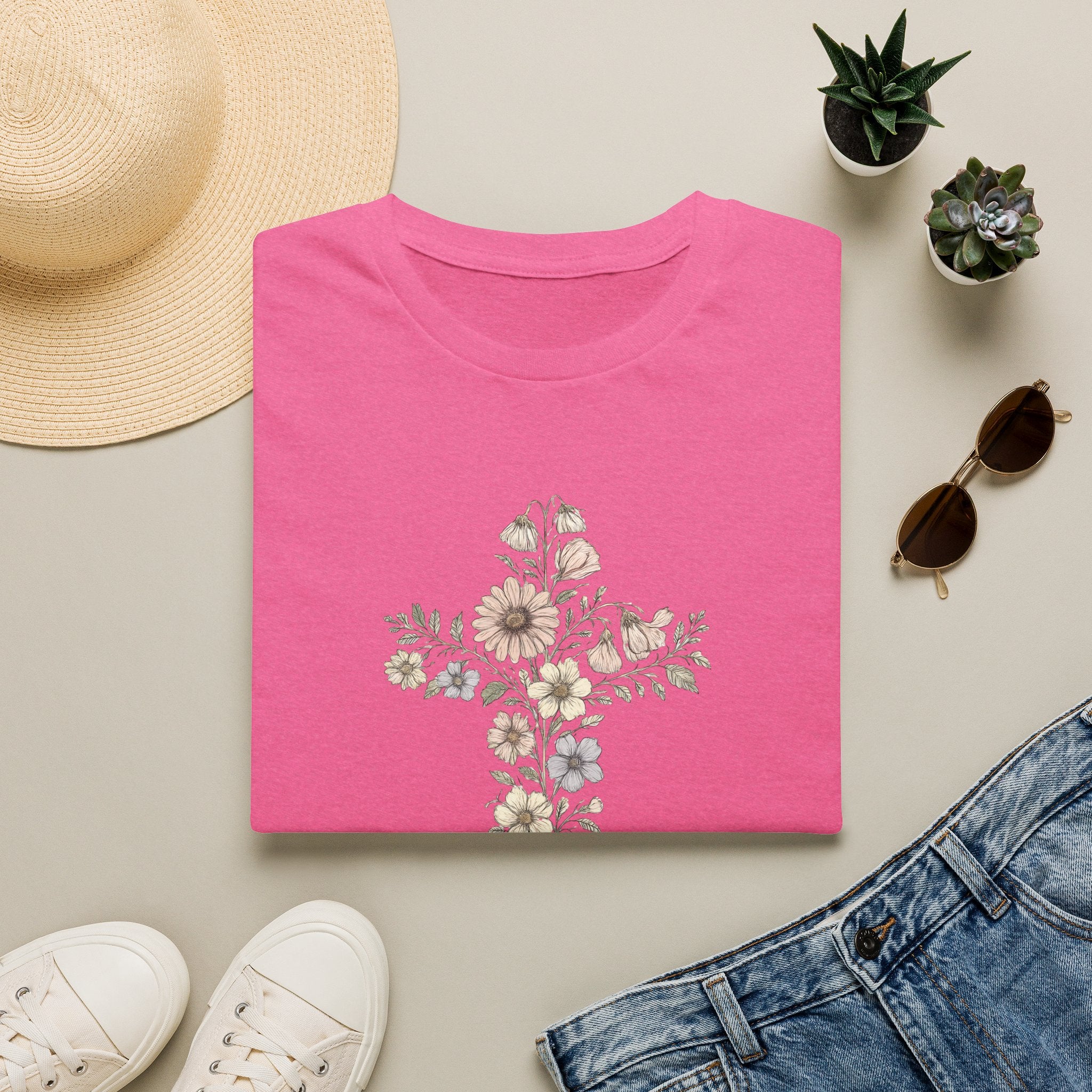 Floral cross bouquet T-Shirt