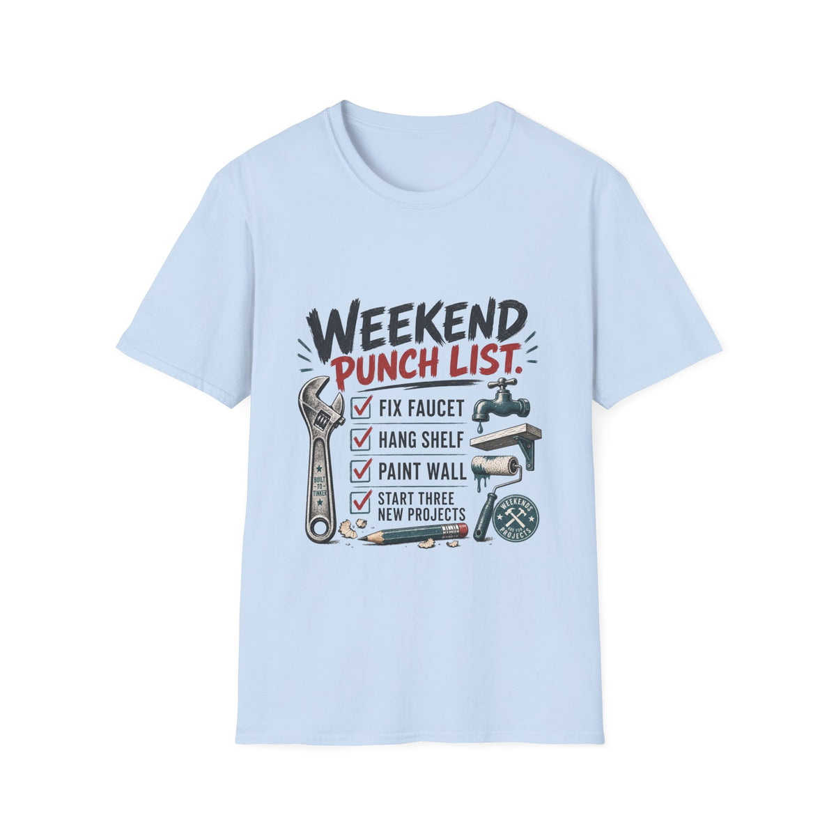 Copy of Built With Love T-Shirt — Retro Mechanic Wrench Design (Includes “Built With Love and Several Bad Words”)