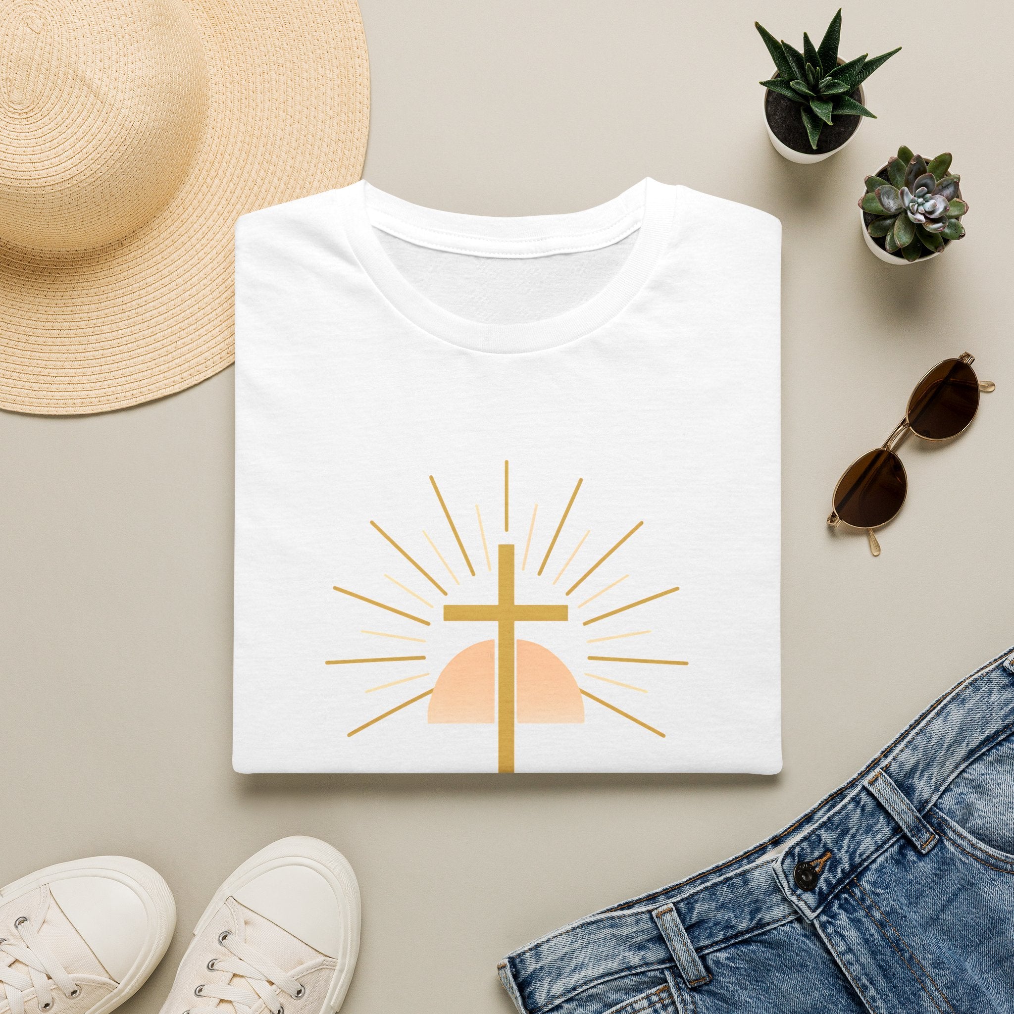 Radiant Cross with Rays T-Shirt