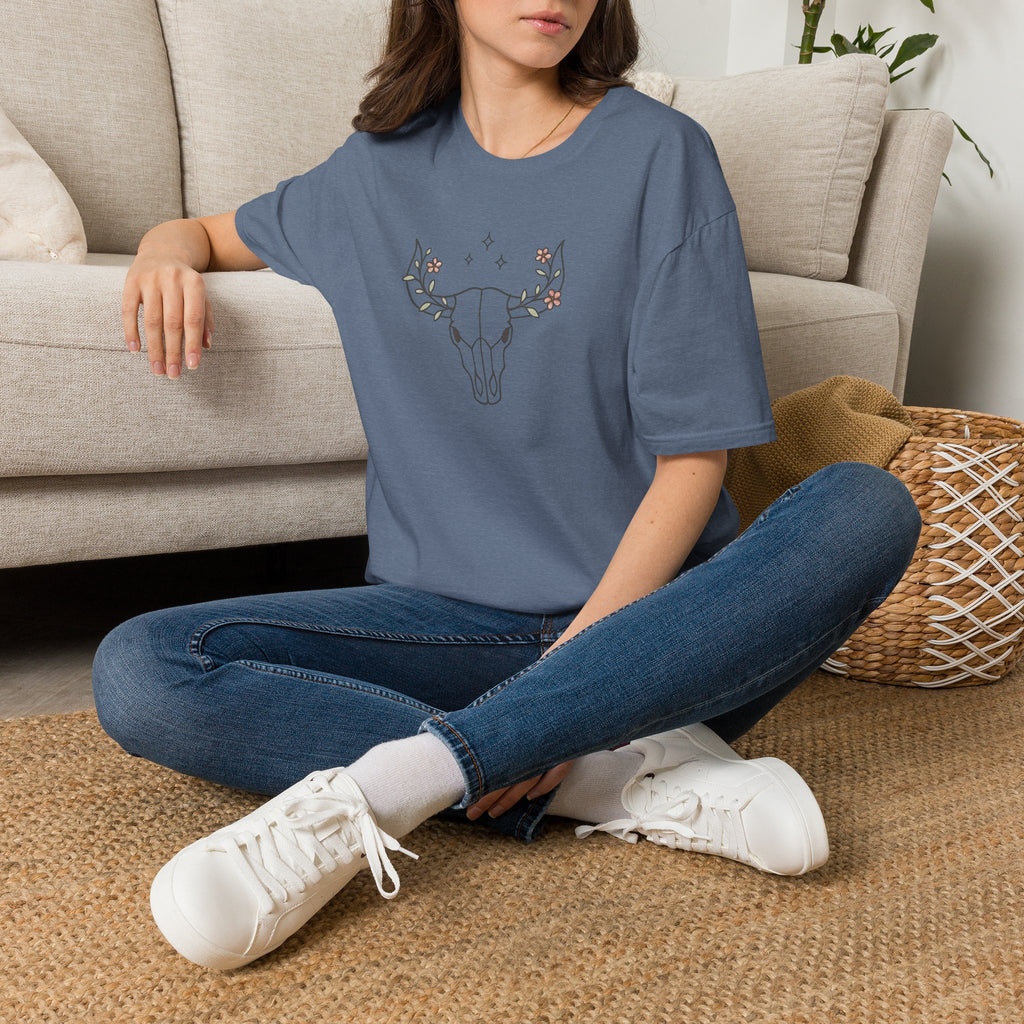 Floral deer skull T-Shirt
