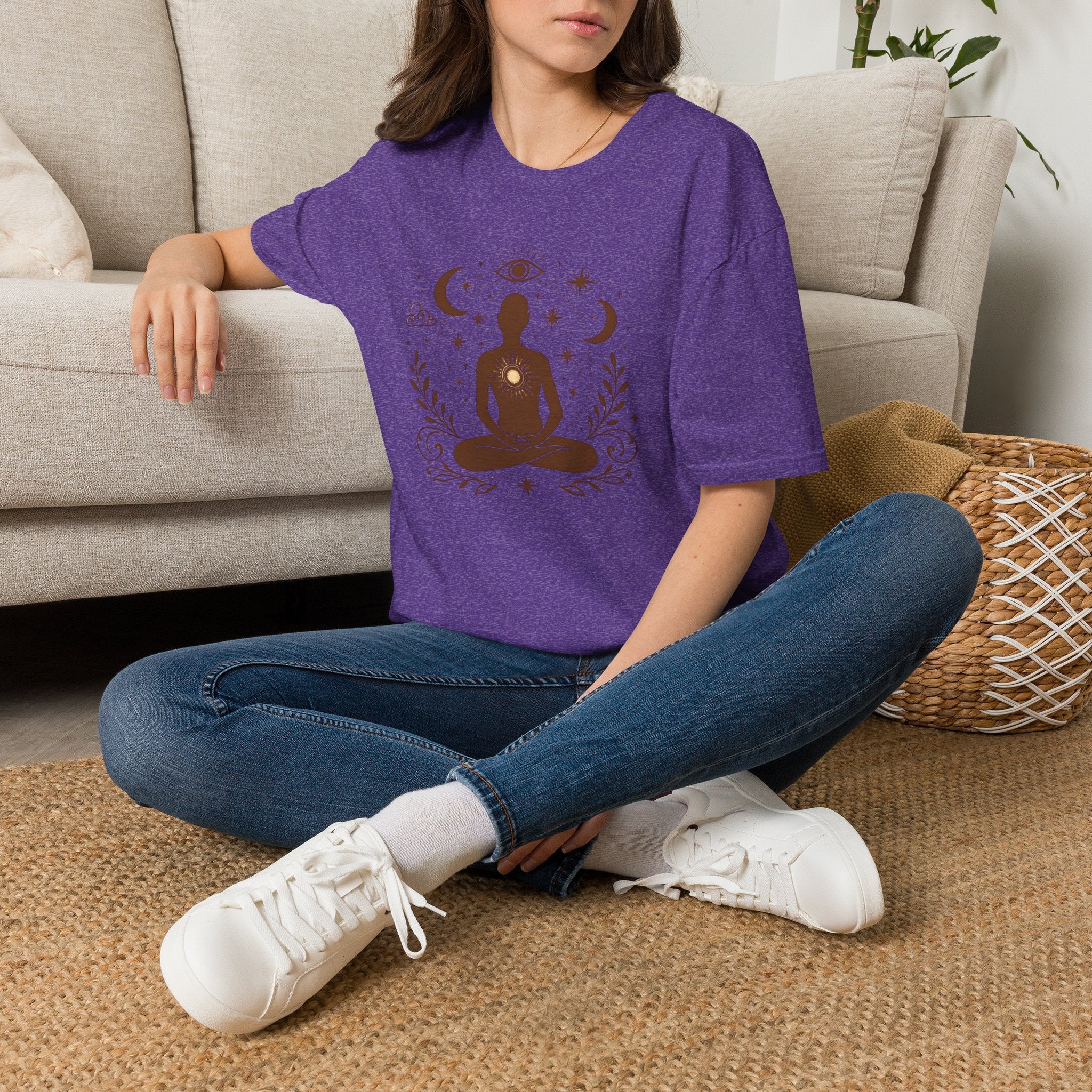 Meditative Cosmic Figure T-Shirt