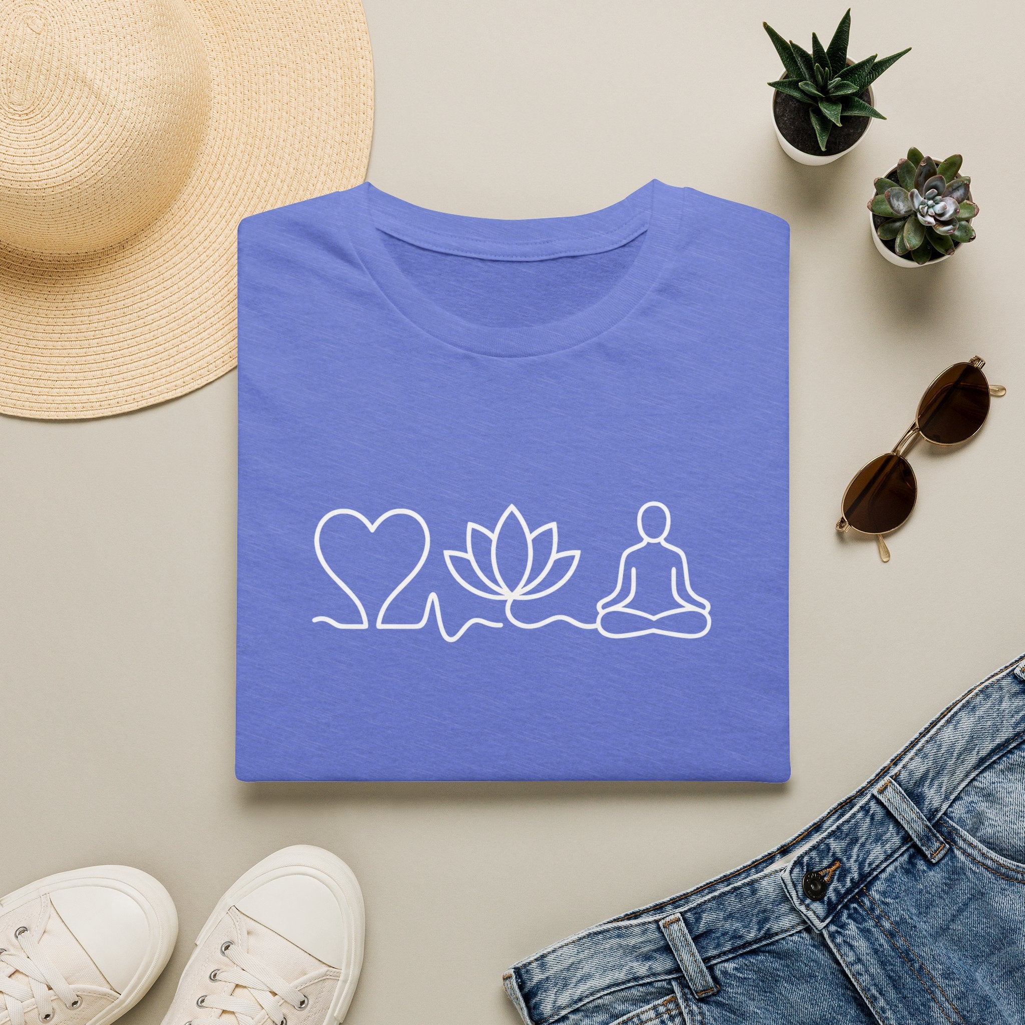 Heart Lotus Meditation T-Shirt