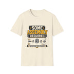 Some Assembly Required T-Shirt — Retro Mechanic Wrench Design (Includes “Built With Love and Several Bad Words”)
