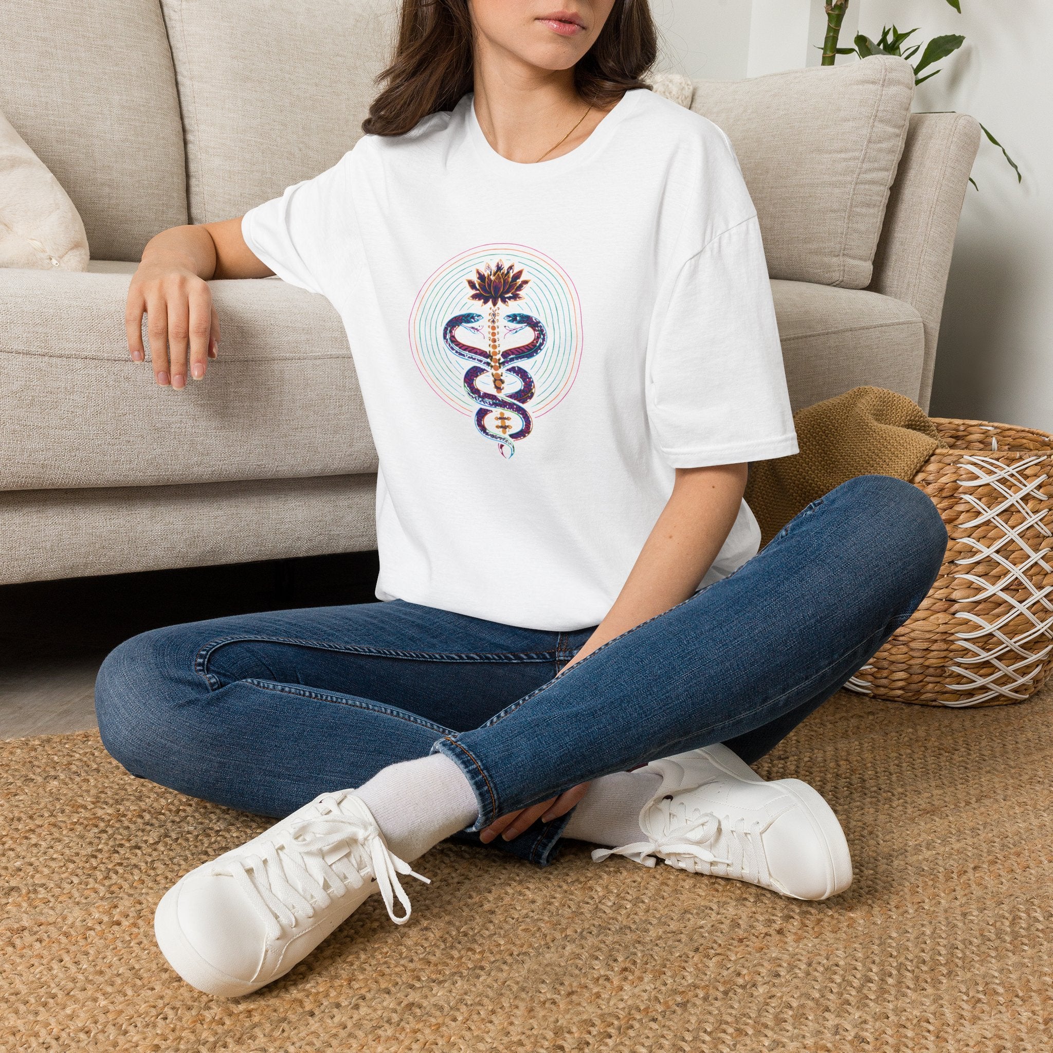 Serpents Around Lotus T-Shirt