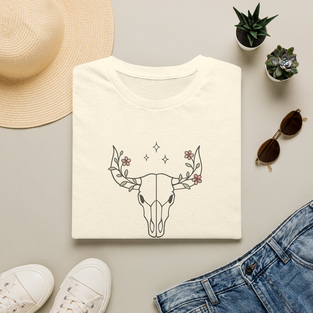Floral deer skull T-Shirt