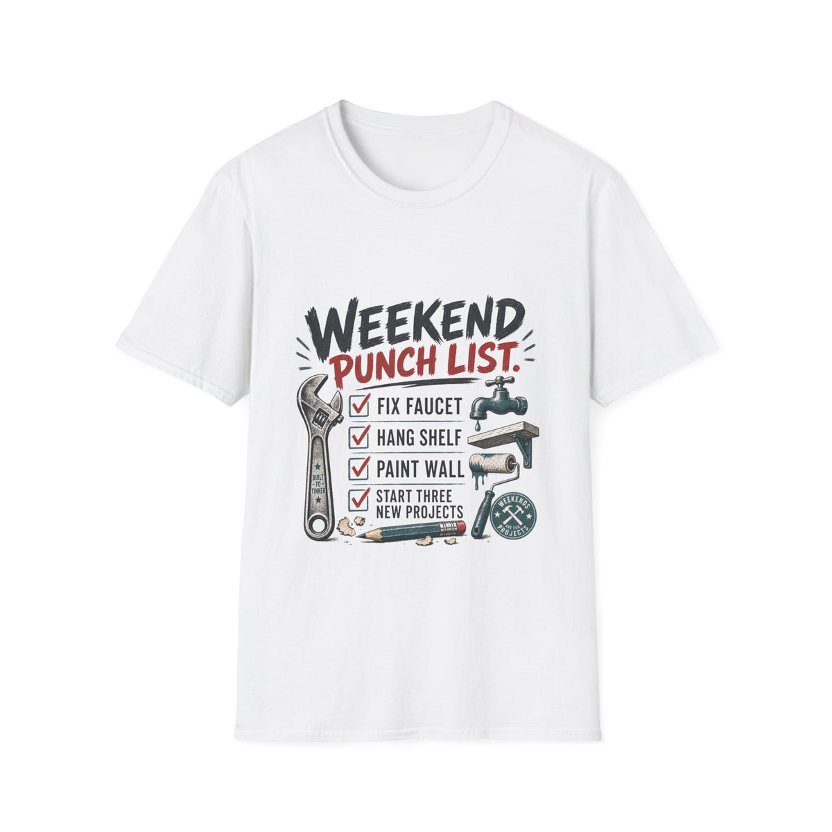 Copy of Built With Love T-Shirt — Retro Mechanic Wrench Design (Includes “Built With Love and Several Bad Words”)