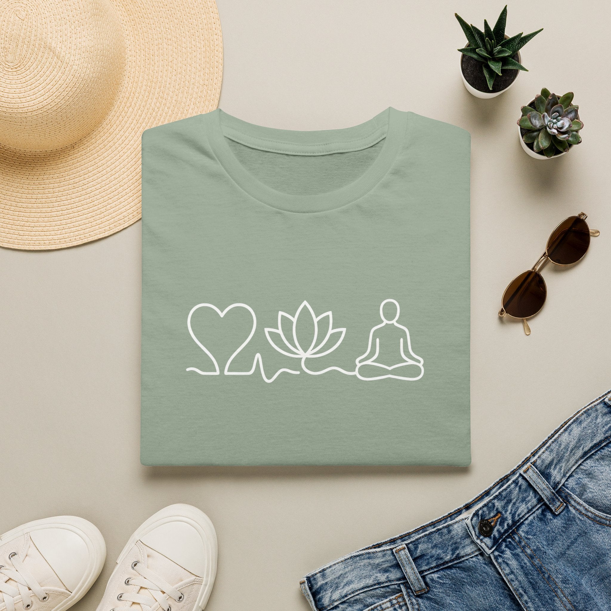 Heart Lotus Meditation T-Shirt
