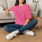 Floral deer skull T-Shirt