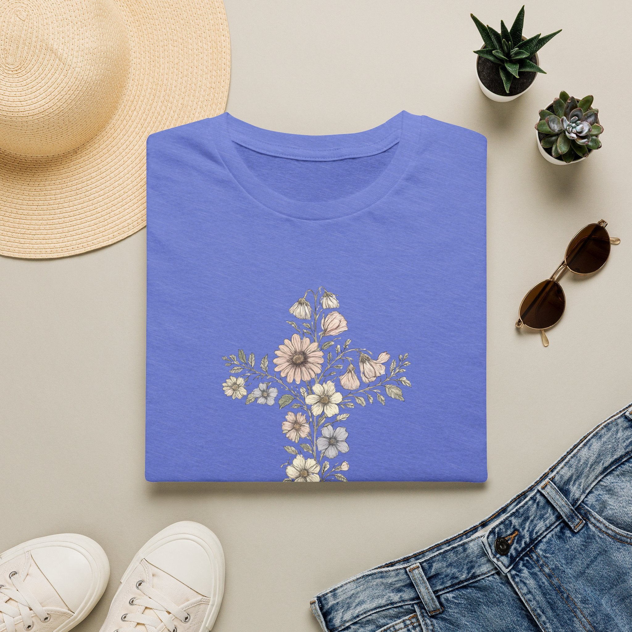 Floral cross bouquet T-Shirt