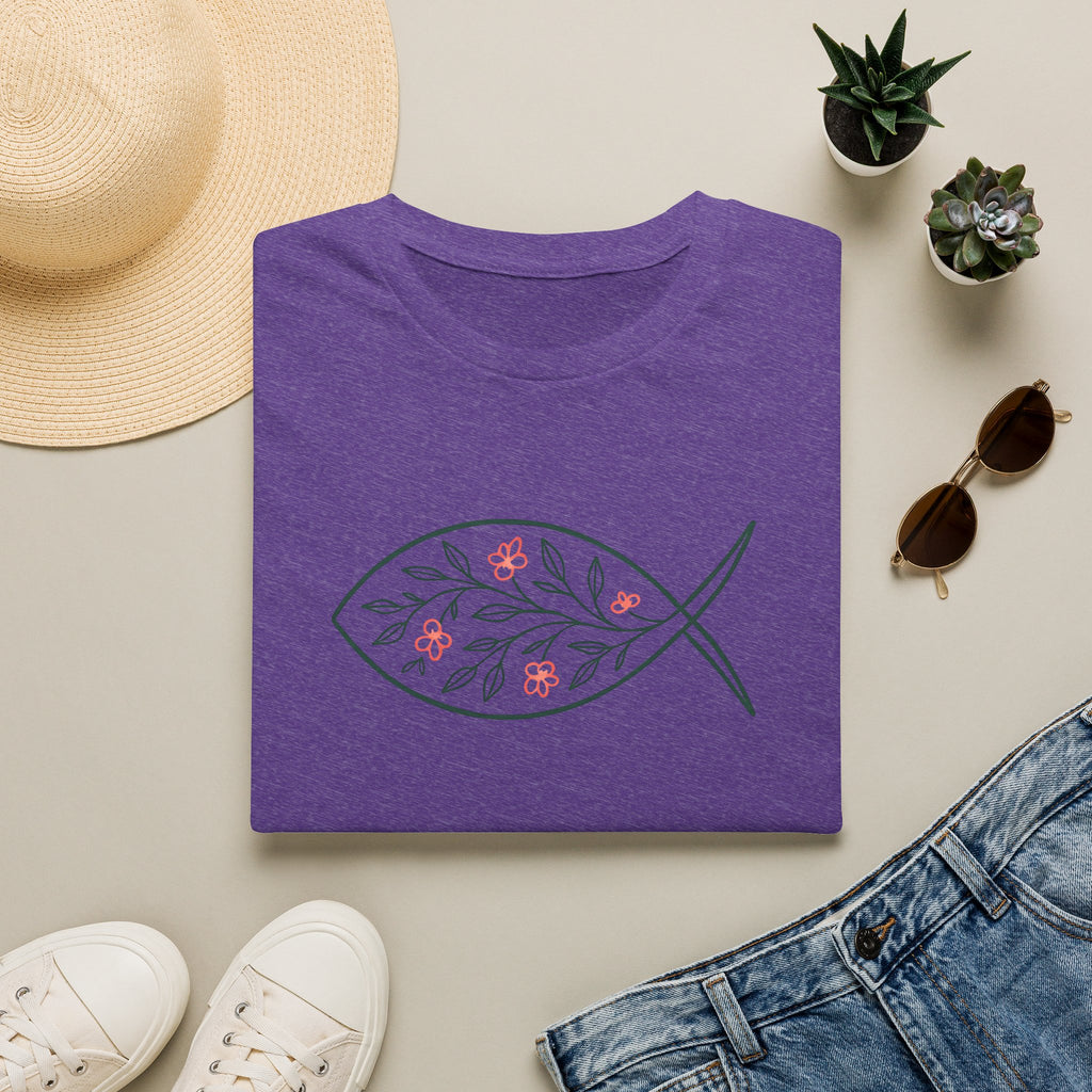 Floral Leaf Fish T-Shirt